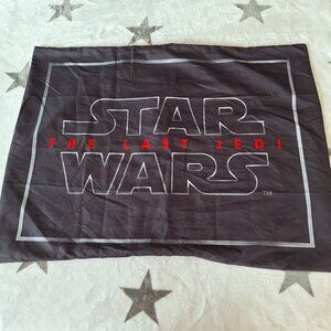 Star Wars The Last Jedi (1) Pillowcase Sham Black With White & Red Text